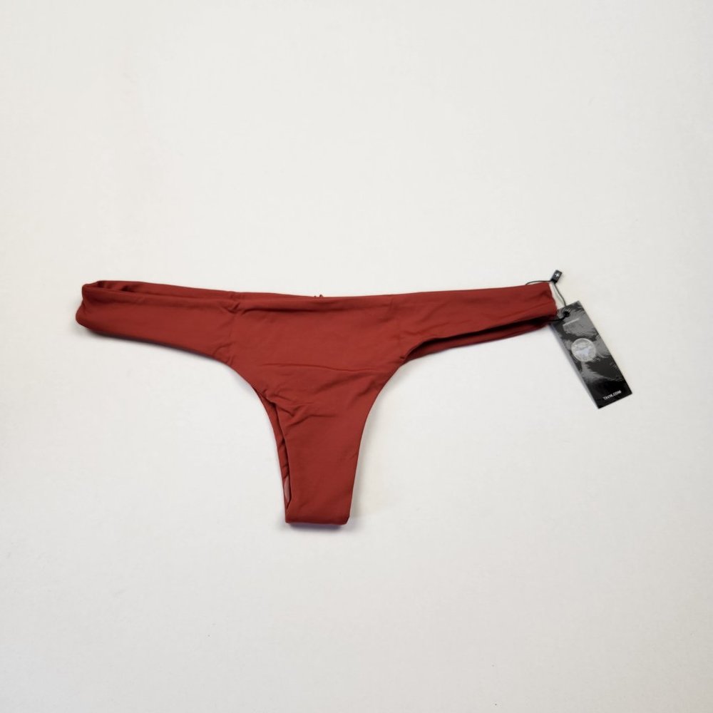 NWT Tavik Ali Minimal Coverage Bikini Bottoms in Rust sz L